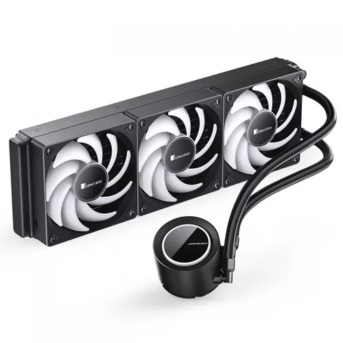 Система жидкостного охлаждения/ Water Cooling System JONSBO TG-360 Black (300W, 360mm, Black, ARGB/ Fans: 3x120mm, 66.19CFM, 35.4dBA, 1800RPM/ Pump height 72mm, 30dBA, 2400RPM, Rad thickness 27mm/ S: 1700, 1200, 115X, AM5, AM4) JONSBO