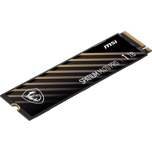 MSI SSD SPATIUM M470 Pro, 1000GB, M.2(22x80mm), NVMe, PCIe 4.0 x4, 3D TLC, R/W 6000/4500, IOPs 950 000/950 000, TBW 320, DWPD 0.2 (5 лет) MSI