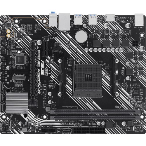 Материнская плата Asus PRIME A520M-R для Soc-AM4 с поддержкой AMD A520, 2xDDR4, mATX, 8ch звук и HDMI