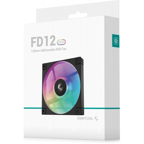 Вентилятор Deepcool FD12 ARGB 120мм черный с низким уровнем шума 26.9дБ – идеальное охлаждение для вашего корпуса