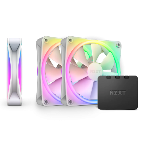 Комплект кулеров для корпуса ПК/ Case Cooler NZXT F120 RGB DUO Triple Pack (120x120x25mm, 4-pin PWM, RGB, 48.58CFM, 29dBA, 1800RPM, White, 3pcs) NZXT