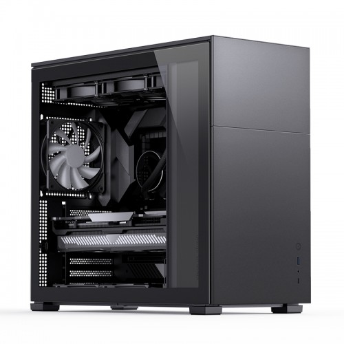 Корпус JONSBO D41 STD Midi-Tower без блока питания, черный, с USB-A 3.2 и USB-C 3.2, поддержка ATX и mATX