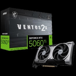 Видеокарта MSI PCI-E 5.0 RTX 5060 TI 16G VENTUS 2X PLUS NVIDIA GeForce RTX 5060TI 16Gb 128bit GDDR7 2572/28000 HDMIx1 DPx3 HDCP Ret