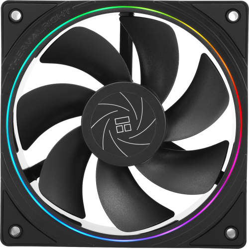Кулер для корпуса/ Case Cooler Thermalright TL-S12R Reverse (120x120x25mm, 4-pin PWM, ARGB, 47.6CFM, 23.2dBA, 1500RPM, Black) Thermalright