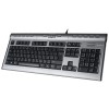 Клавиатура A4Tech KLS-7MUU USB Slim Multimedia: Серебристый/Черный, 1.5м кабель