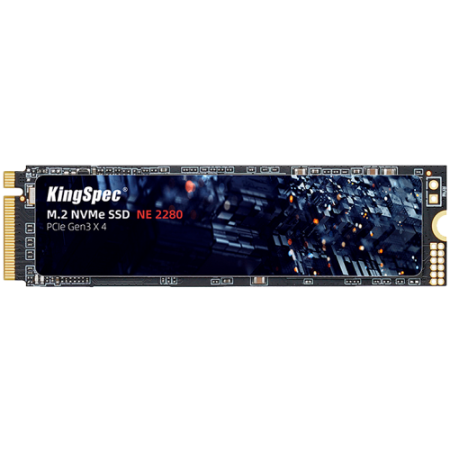 Твердотельный накопитель/ Kingspec SSD NE-1TB 2280, 1024GB, M.2(22x80mm), NVMe, PCIe 3.0 x4, R/W 2400/1900MB/s, IOPs н.д./н.д., TBW 800, DWPD 0.69 (3 года) SHENZHEN KINGSPEC ELECTRONICS TECHNOLOGY CO LTD