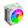 Кулер для процессора/ CPU Cooler JONSBO CR-1400 ARGB (160W, 4-pin PWM, 126mm, Al/Cu, 4x6mm, ARGB, 1x92mm, 36.0CFM, 30.5dBA, 2300RPM, S: 1700/1200/115X, AM4/AM5 White) JONSBO