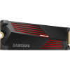 Твердотельный накопитель/ Samsung SSD 990 PRO, 2000GB, M.2(22x80mm), NVMe 2.0, PCIe 4.0 x4, V-NAND TLC, R/W 7450/6900MB/s, IOPs 1 400 000/1 550 000, DRAM buffer 2048MB, TBW 1200, DWPD 0.33, with Heatsink (12 мес.) Samsung Electronics