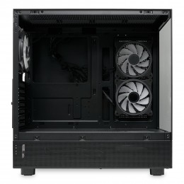 Корпус без блока питания/ Case HSPD F710, Panoramic Mid Tower, Black, TG, 0.5 SPCC, 3x120mm ARGB (FN027) E-ATX, ATX, mATX, mITX 185/395/270mm 2x2.5", 1x3.5", 7xPCI 2xUSB-A 3.0 435x230x457mm