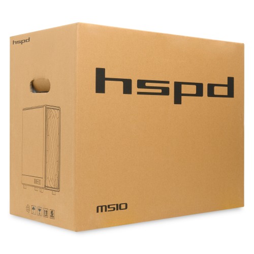 Корпус без блока питания/ Case HSPD M510, Mesh Mid Tower, Black, TG, 0.5 SPCC, 4x120mm ARGB (Orbis F1) ATX, mATX, mITX 180/280/160mm 1x2.5", 1x3.5", 7xPCI 2xUSB-A 3.0 517x277x418mm HSPD