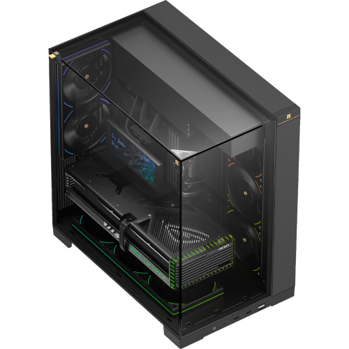 Корпус без блока питания/ Case Thermalright A70, Midi-Tower, TG, no fans, 2xUSB-A 3.0, 1xUSB Type-C, ATX, mATX, mITX Black