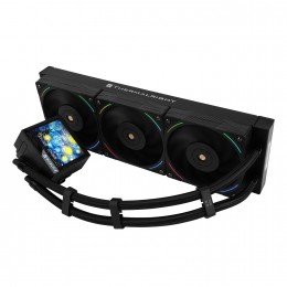 Водяное охлаждение для процессора/ Water Cooling System Thermalright Mjolnir Vision 360 (360mm, LED, Black, ARGB/ Fans: 3x120mm, 69CFM, 27dBA, 2150RPM/ Pump height 65mm, Rad thickness 27mm/ S: 1700, 1200, 1851, 115X, 2011, 2066, AM5, AM4)