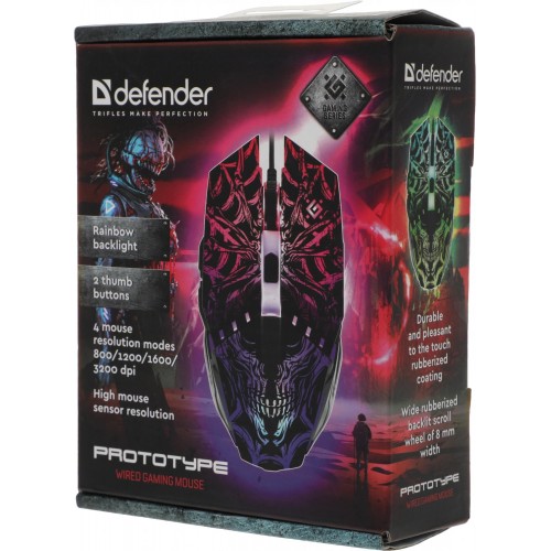 Мышь DEFENDER USB OPTICAL PROTOTYPE GM-670L 52670