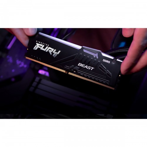 Купить оперативную память Kingston 32GB DDR5 6000MT/s CL30 с RGB подсветкой - FURY Beast EXPO (2 модуля)