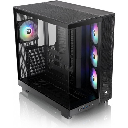 Купить корпус Thermaltake View 380 XL TG ARGB черный без БП E-ATX с 2 вентиляторами 120mm и 2 USB 3.0