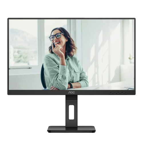 AOC Q27P3CV 27" 2560x1440, IPS, 75Hz, 20M:1, 250cd, 4 ms, 2xHDMI 1.4, DisplayPort 1.2, 4xUSB 3.2, DP+PD USB Type-C * 65W Speakers, RJ45, Height adj 150, pivot, VESA 100, 3Y, Black AOC
