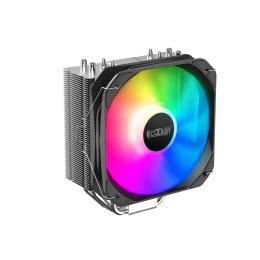 Кулер для процессора/ CPU Cooler PCCooler PALADIN 400 ARGB (200W, 4-pin PWM, 157mm, Al/Cu, 4x6mm, ARGB, 1x130mm, 76.85CFM, 29dBA, 1600RPM, S: 1851/1700/1200/115X, AM5/AM4, silver, black)