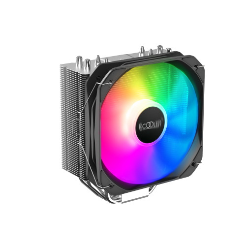 Кулер для процессора/ CPU Cooler PCCooler PALADIN 400 ARGB (200W, 4-pin PWM, 157mm, Al/Cu, 4x6mm, ARGB, 1x130mm, 76.85CFM, 29dBA, 1600RPM, S: 1851/1700/1200/115X, AM5/AM4, silver, black) PcCooler