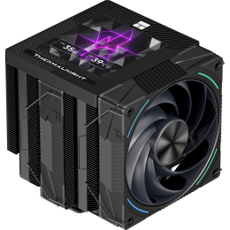 Кулер для процессора/ CPU Cooler Thermalright Phantom Spirit 120 Vision EVO (4-pin PWM, LED, 160mm, Ni/CU, 7x6mm, ARGB, 2x120mm, 92CFM, 36dBA, 2150RPM, S: 1851, 1700, 1200, 115X, AM5, AM4, black)