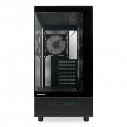 Корпус без блока питания/ Case HSPD F710, Panoramic Mid Tower, Black, TG, 0.5 SPCC, 3x120mm ARGB (FN027) E-ATX, ATX, mATX, mITX 185/395/270mm 2x2.5", 1x3.5", 7xPCI 2xUSB-A 3.0 435x230x457mm