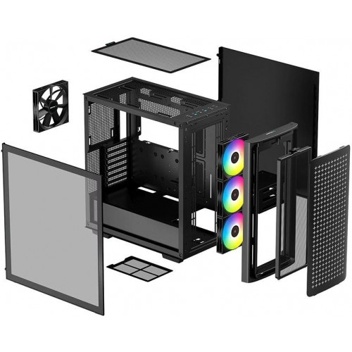 Купите корпус Deepcool CK560 черный без БП - ATX, 3x120mm, 4x140mm, 2xUSB3.0, аудио - идеальное решение для вашего ПК