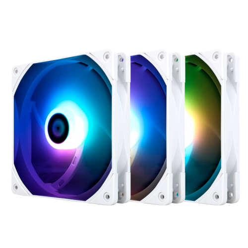 Кулер для корпуса/ Case Cooler Thermalright TL-C14W-Sx3 (140x140x26mm, 4-pin PWM, ARGB, 74.3CFM, 26.6dBA, 1500RPM, White) Thermalright