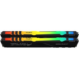 Память оперативная/ Kingston 32GB 5600MT/s DDR5 CL40 DIMM (Kit of 2) FURY Beast RGB XMP