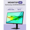 Монитор Samsung S24D604UAU/ Samsung S24D604UAU 24" LCD IPS monitor, 2560x1440, 5(GtG)ms, 350 cd/m2, 100Hz, MEGA DCR (static 1000:1), 178°(V)/178°(H), DP (IN); DP (OUT); HDMI; USB-C (90 Вт), USB 3.0x3Hub; Ethernet, HAS, VESA 100x100 mm, внутренний БП,