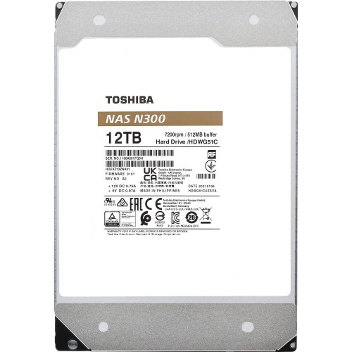 Купите жесткий диск Toshiba N300 NAS 12TB 7200RPM - идеальное решение для хранения данных!