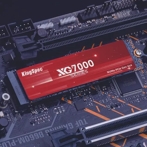 Твердотельный накопитель/ Kingspec SSD XG7000 2280, 512GB, M.2(22x80mm), NVMe, PCIe 4.0 x4, 3D NAND, R/W 7200/4400MB/s, IOPs 630 000/390 000, TBW 300, DWPD 0.89, with Heat Sink (3 года) SHENZHEN KINGSPEC ELECTRONICS TECHNOLOGY CO LTD