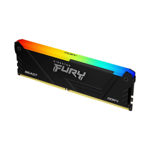 Купить оперативную память Kingston 8GB 3200MT/s DDR4 CL16 DIMM FURY Beast RGB для мощного игрового ПК