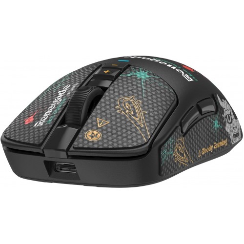Мышь A4Tech Bloody R72 Ultra Duo черный/рисунок оптическая 20000dpi беспров. USB/USB-C 6but (R72 ULTRA DUO RENEGADEMIDNIGHT)