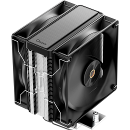 Кулер для процессора/ CPU Cooler Ocypus Delta A40 Elite BK Dual FAN (220W, 4-pin PWM, 156.7mm, Al/Cu, 4x6mm, 2x120mm, 73CFM, 29dBA, 2000RPM, S: 1851/1700/1200/115X, AM5/AM4, black)