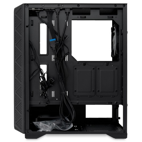 Корпус без блока питания/ Case HSPD M521, Mesh Mid Tower, Black, slide TG, 0.45 SPCC, 4x120mm ARGB (M11-120) ATX, mATX, mITX 160/330/184mm 2x2.5", -, 7xPCI 2xUSB-A 3.0, 1xUSB-A 1.0 390x200x449mm HSPD