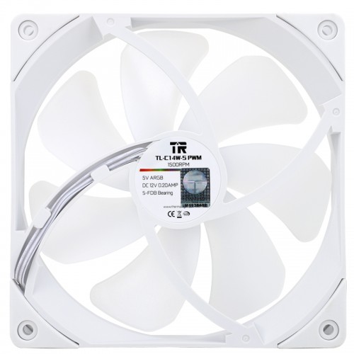 Кулер для корпуса/ Case Cooler Thermalright TL-C14W-Sx3 (140x140x26mm, 4-pin PWM, ARGB, 74.3CFM, 26.6dBA, 1500RPM, White) Thermalright