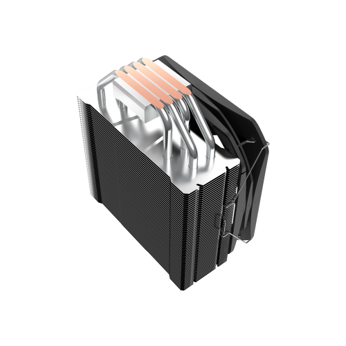 Кулер для процессора/ CPU Cooler PCCooler PALADIN 400 ARGB (200W, 4-pin PWM, 157mm, Al/Cu, 4x6mm, ARGB, 1x130mm, 76.85CFM, 29dBA, 1600RPM, S: 1851/1700/1200/115X, AM5/AM4, silver, black) PcCooler
