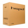 Корпус HSPD F710 Panoramic Mid Tower без блока питания - Черный, TG, 3x120mm ARGB, для E-ATX, ATX, mATX, mITX, 7xPCI, 2xUSB-A 3.0, 435x230x457mm