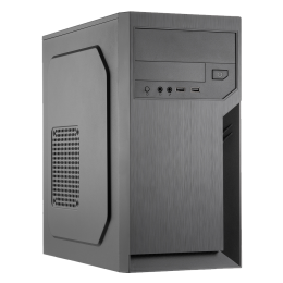 Корпус с блоком питания 450Вт./ Case Foxline FL-702, mATX, 1x5.25EXT, 1x3.5EXT, 2x3.5INT, 2xUSB3.0, HDA, w/o FAN, w/450W ATX PSU, w/1.2m EU pwr cord