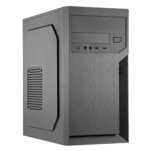 Корпус с блоком питания 450Вт./ Case Foxline FL-702, mATX, 1x5.25EXT, 1x3.5EXT, 2x3.5INT, 2xUSB3.0, HDA, w/o FAN, w/450W ATX PSU, w/1.2m EU pwr cord Foxline