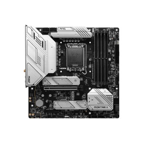 Материнская плата/ MB MSI INTEL B760 s1700, 4xDDR5(256GB), HDMI 2.1/DP, 1xPCIe 5.0x16, 1xPCIe 3.0x4, 1xLAN (2.5GbE), Wi-Fi, BT, 4xSATA 6Gb/s, 3xM.2, 1xUSB-C, 3xUSB 3.2, 4xUSB 2.0, mATX MSI