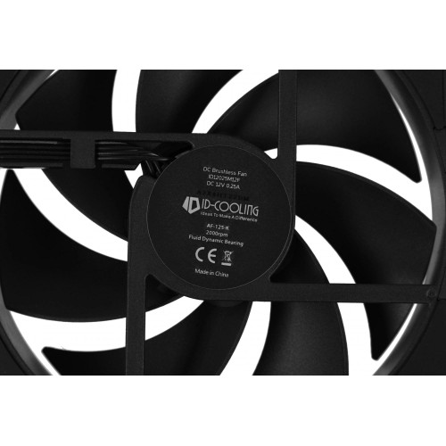 Вентилятор ID-Cooling AF-125-K 120мм черный 4-pin с низким уровнем шума 30дБ для корпуса