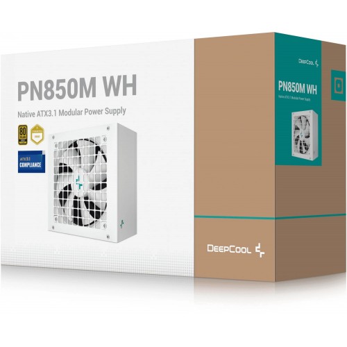 Блок питания Deepcool ATX 850W PN850M WH Gen.5 80+ Gold с 120mm вентилятором и 8xSATA - надежное решение для вашей сборки