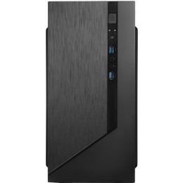 Корпус с блоком питания 450Вт./ Case Forza mATX, 450W, 2xUSB3.0, Black, w/o FAN, 12 cm fan PSU, power cord