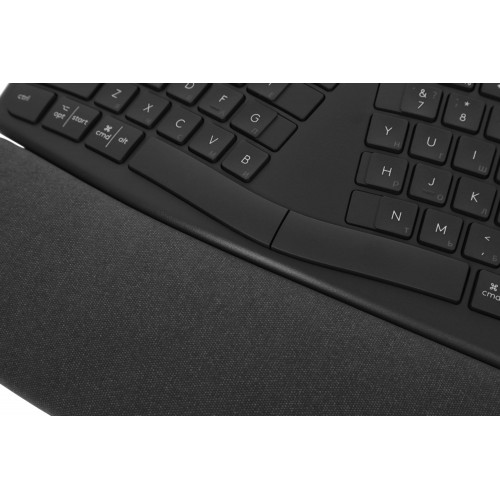 Клавиатура Logitech K860 черная беспроводная с подставкой для запястий - Эргономичный мультимедийный USB/Bluetooth (920-010359)