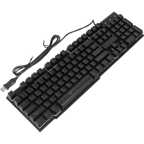Клавиатура Оклик 780G SLAYER черная USB для геймеров с LED подсветкой и кабелем 1.5м