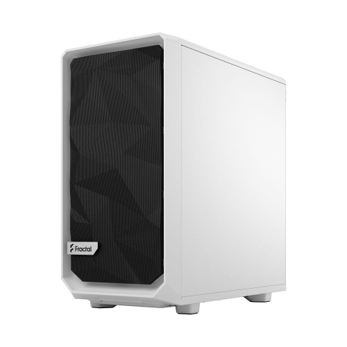 Корпус ПК без блока питания/ Case Fractal Design Meshify 2 Mini TG Clear Tint, Mini-Tower, 1x120mm + 1x140mm, 2xUSB-A 3.2 + 1xUSB 3.2 Type-C mATX, mITX, mDTX White Fractal Design