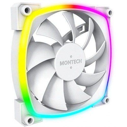 Вентилятор Montech AX120 ARGB 120мм белый 4-pin, 27дБ - идеальное охлаждение для вашего корпуса