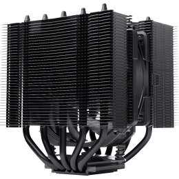 Кулер для процессора/ CPU Cooler Noctua NH-D12L chromax.black (148W, 4-pin PWM, 145mm, Al/Cu, 5x6mm, 1x120mm, 60.1CFM, 22.6dBA, 2000RPM, S: 1851/1700/1200/115X, AM5/AM4, Black)