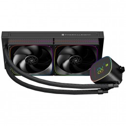 Система жидкостного охлаждения/ Water Cooling System Thermalright Frozen Horizon 240 Digital (240mm, LED temp., Black, ARGB/ Fans: 2x120mm, 68.9CFM, 28.2dBA, 2000RPM/ Pump height 53.2mm, Rad thickness 27mm/ S: 1700, 1200, 1851, 115X, AM5, AM4)