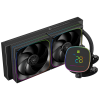 Система жидкостного охлаждения/ Water Cooling System Thermalright Frozen Horizon 240 Digital (240mm, LED temp., Black, ARGB/ Fans: 2x120mm, 68.9CFM, 28.2dBA, 2000RPM/ Pump height 53.2mm, Rad thickness 27mm/ S: 1700, 1200, 1851, 115X, AM5, AM4) Thermalrigh